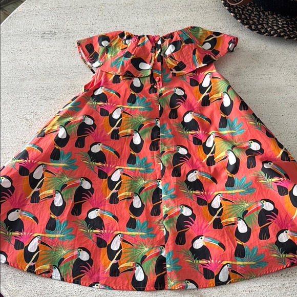 FARM Rio Pink and Black Flutter Sleeve Sundress - Picture 3 of 4